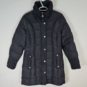 Betsey Johnson Down Filled Medium Black Puffer Coat